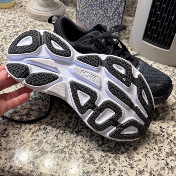Hoka Black and White Athletic Shoes - Picture 2 of 3